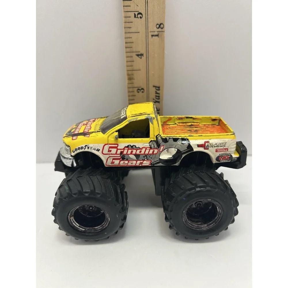 Tonka Ford Grindin' Gears 1:64 Yellow Monster Truck Diecast Toy Small Vehicle